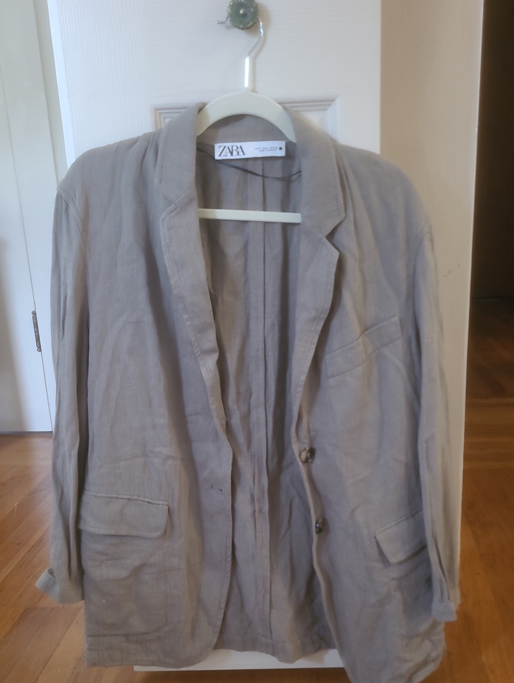 ZARA Women's Light Green Oversized Blazer